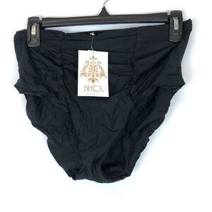 Rebecca Virtue Becca Women’s High Waist Black Bikini Bottom Size XL